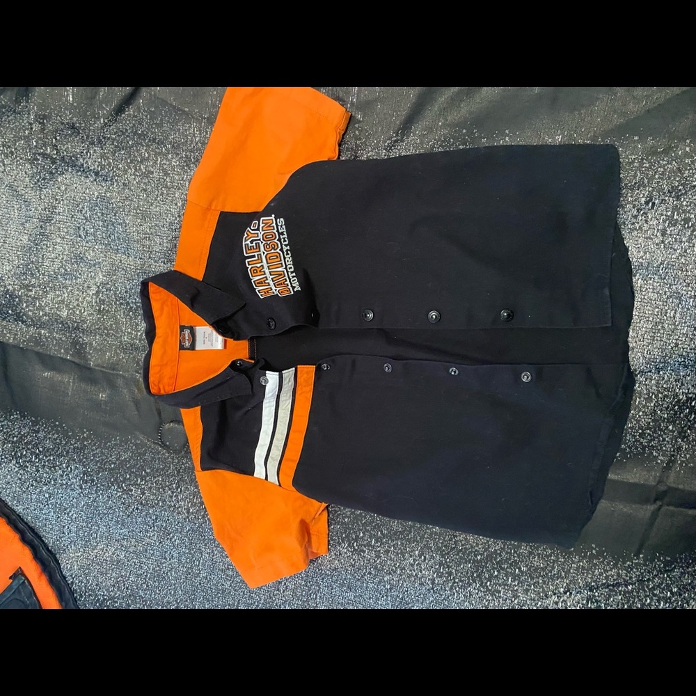 Harley Davidson youth size 6 button up